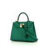 Bolso de mano Hermès  Kelly 25 cm en cuero epsom verde malaquita - 00pp thumbnail