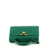 Bolso de mano Hermès  Kelly 25 cm en cuero epsom verde malaquita - 360 Front thumbnail