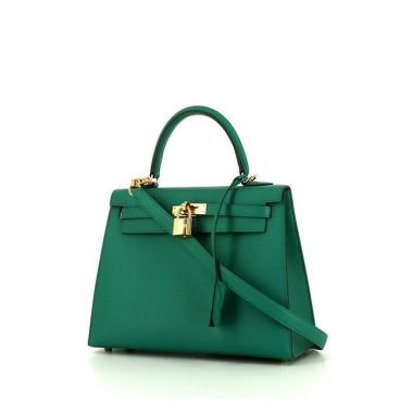 bolso de mano hermes birkin 25 cm en cuero swift violeta ...