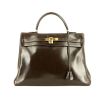 Hermès  Kelly 35 cm handbag  in brown box leather - 360 thumbnail