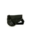Dior Saddle shoulder bag in black grained leather - 00pp thumbnail