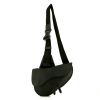 Dior Saddle shoulder bag in black grained leather - 360 thumbnail