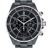 Montre Chanel J12 Chronographe en céramique noire et acier Ref :  HO940 Vers  2020 - 00pp thumbnail