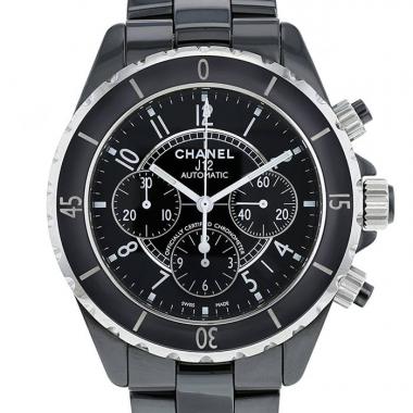 Chanel J12 Chronographe watch in black ceramic and stainless steel Ref:  HO940 Circa  2020