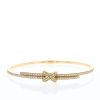 Opening Chaumet Jeux de Liens bangle in pink gold and diamonds - 360 thumbnail
