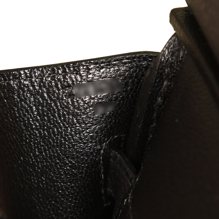 Hermes Birkin 30 cm handbag in black togo leather - Detail D4