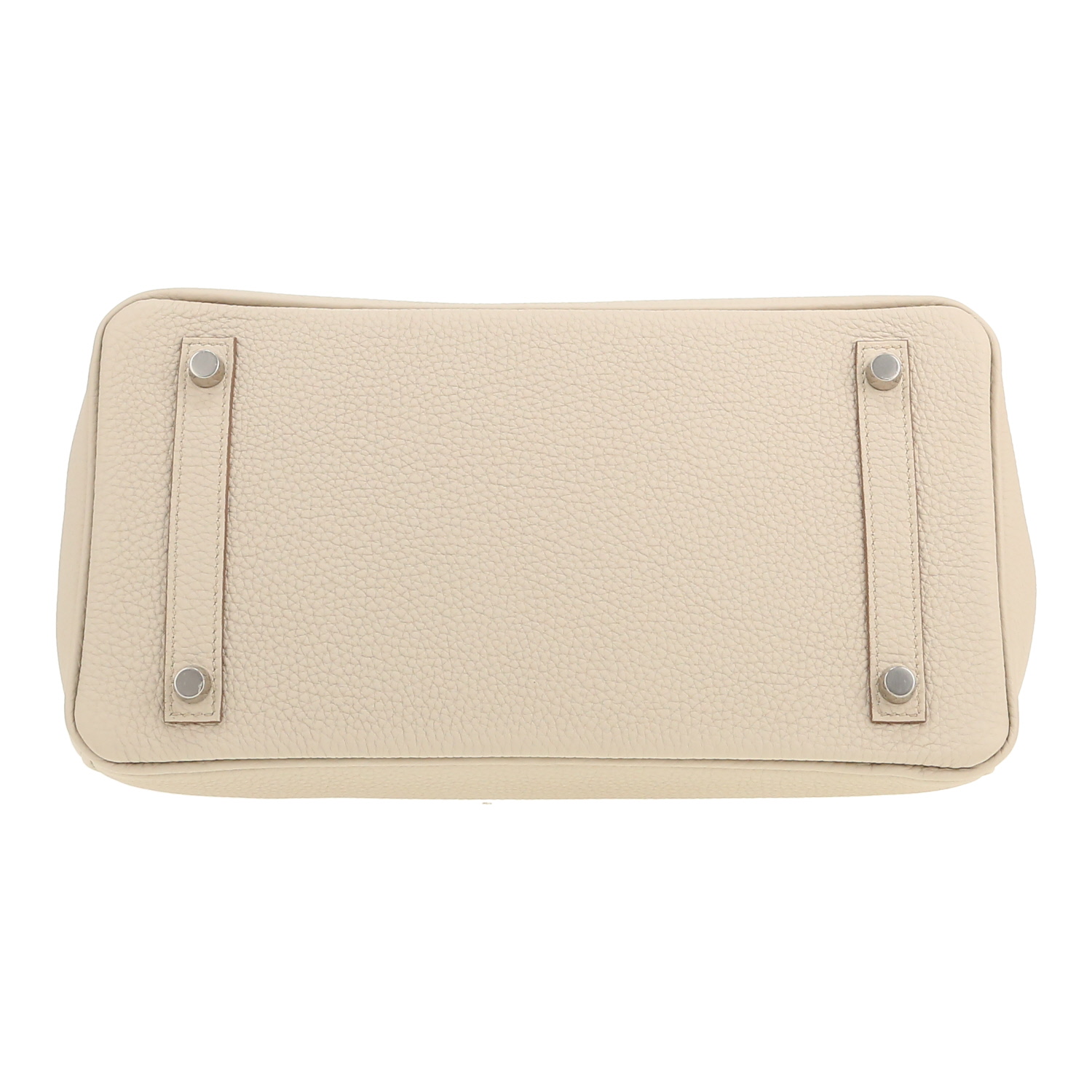 Borsa Hermes Birkin 30 cm in pelle togo grigia Béton - Detail D1