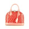 Louis Vuitton Alma mini Jungle shoulder bag in pink and red bicolor patent leather - 360 thumbnail