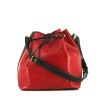 Shopping bag Louis Vuitton  Petit Noé in pelle Epi rossa e pelle nera - 360 thumbnail