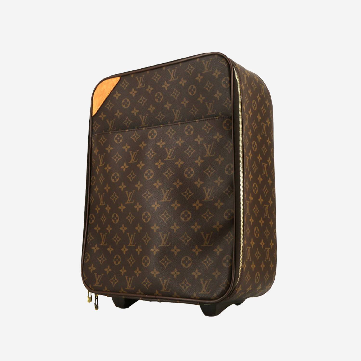 Louis Vuitton  Pegase soft suitcase  in brown monogram canvas  and natural leather