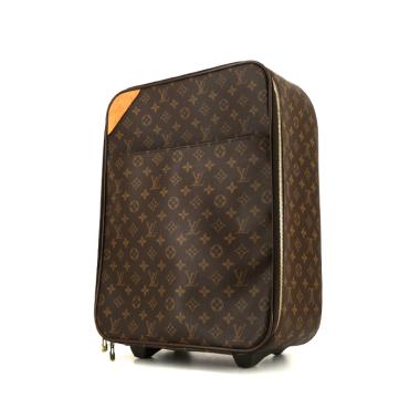 Valise souple Louis Vuitton  Pegase en toile monogram marron et cuir naturel