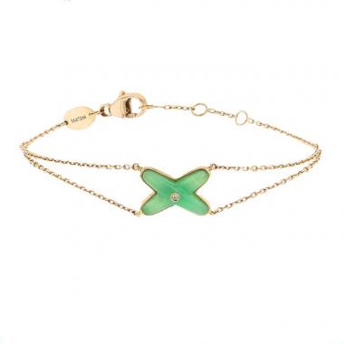 Chaumet Jeux de Liens bracelet in pink gold,  chrysoprase and diamond