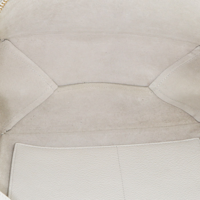 Borsa Céline Tri-Fold in pelle martellata bianca - Detail D2