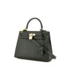Hermes Kelly 25 cm handbag in black epsom leather - 00pp thumbnail