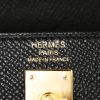 Sac à main Hermes Kelly 25 cm en cuir epsom noir - Detail D4 thumbnail