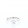 Vintage solitaire ring in white gold and diamond - 360 thumbnail