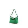 Hermes Lindy handbag in green leather - 00pp thumbnail