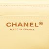 Chanel Timeless shoulder bag in beige and blue tweed and yellow leather - Detail D3 thumbnail