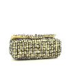 Chanel Timeless shoulder bag in beige and blue tweed and yellow leather - Detail D4 thumbnail