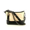 Chanel Gabrielle  small model shoulder bag in beige quilted leather and black smooth leather - 360 thumbnail