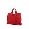 Sac cabas Hermes Toto Bag - Shop Bag en toile rouge - 00pp thumbnail