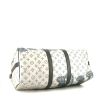Louis Vuitton Keepall 55 cm travel bag in off-white and navy blue monogram canvas and navy blue leather - Detail D5 thumbnail