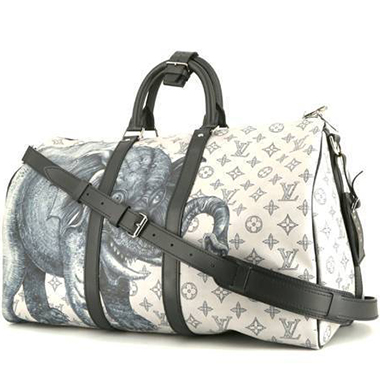 Louis Vuitton Blue Monogram Coated Canvas And Taiga Leather Keepall  Bandoulière 50 Silver Hardware, 2020 Available For Immediate Sale At  Sotheby's