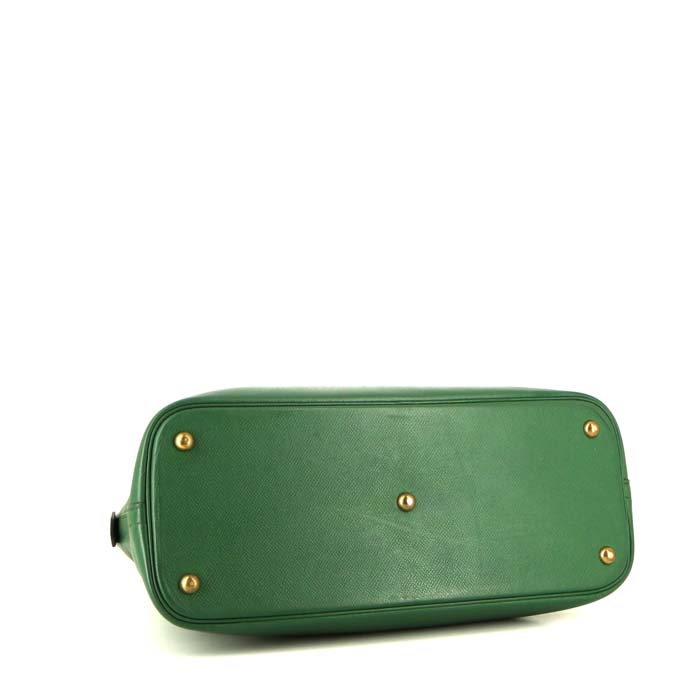 Hermes Bolide handbag in green Courchevel leather - Detail D4