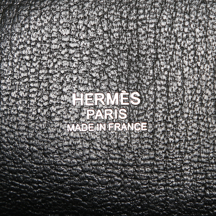 Borsa bisaccia Hermès  Jypsiere in pelle togo nera - Detail D3