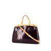 Bolso de mano Louis Vuitton  Brea en charol violeta y cuero natural - 00pp thumbnail