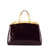 Louis Vuitton  Brea handbag  in purple patent leather  and natural leather - 360 thumbnail