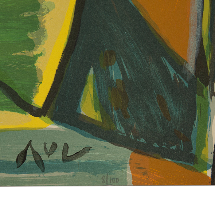 Bram van Velde, Sans titre, lithographie en couleurs sur papier, monogrammée et numérotée, de 1979