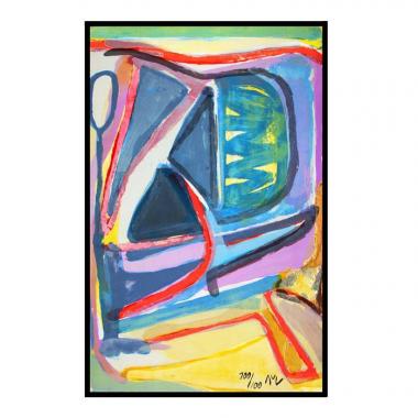 Bram Van Velde, "Impulsion", lithographie en couleurs sur papier Rives, monogrammée et numérotée, de 1974