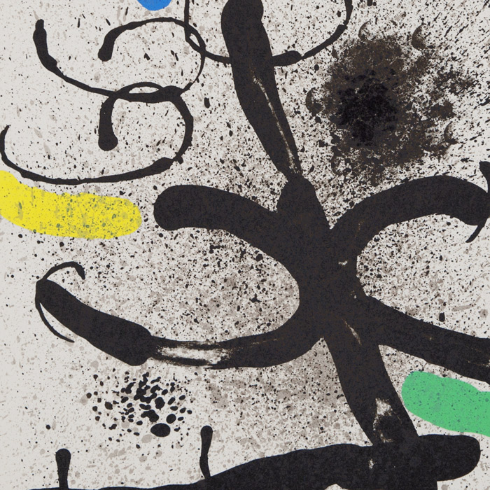 Joan Miró, "Cahier d'ombres", lithograph in colors on paper, signed, limited edition, of 1971 - Detail D1