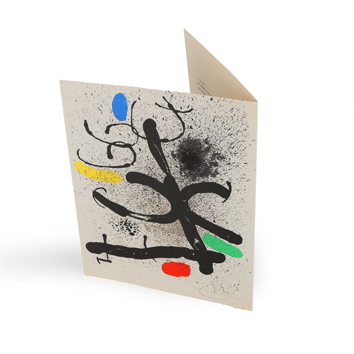 Joan Miró, "Cahier d'ombres", lithograph in colors on paper, signed, limited edition, of 1971