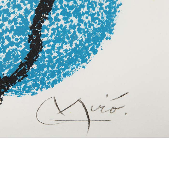 Joan Miró, "Le lézard aux plumes d'or", lithographie en couleurs sur papier, signée et numérotée, de 1971 - Detail D3