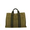 Bolso Cabás Hermes Toto Bag - Shop Bag en lona caqui - 360 thumbnail