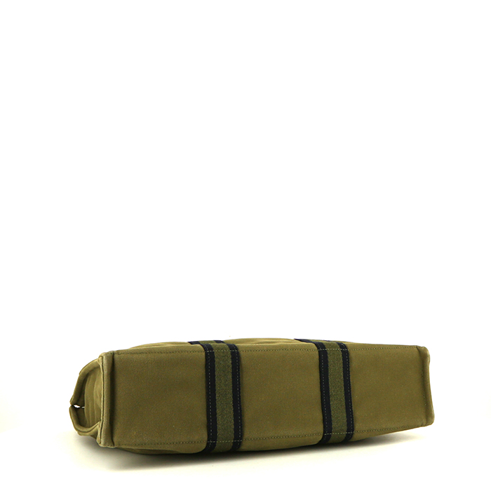Hermes Toto Bag - Shop Bag shopping bag in khaki canvas - Detail D4