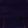 Sac cabas Hermès Etrivière  en toile violette et cuir marron - Detail D2 thumbnail