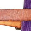 Shopping bag Hermès Etrivière  in tela viola e pelle marrone - Detail D3 thumbnail