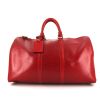 Bolsa de viaje Louis Vuitton Keepall 45 en cuero Epi rojo - 360 thumbnail