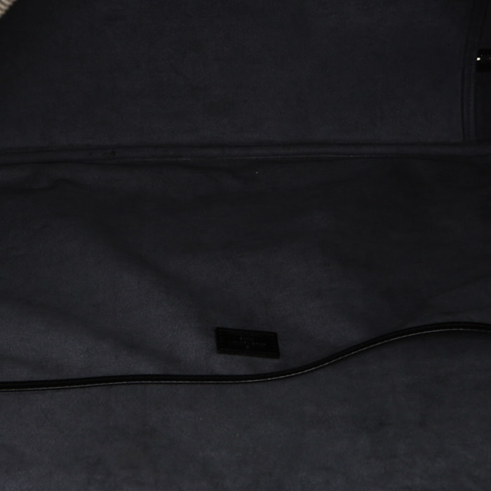 Bolsa de viaje Louis Vuitton Porte-habits en cuero taiga gris Ardoise - Detail D2