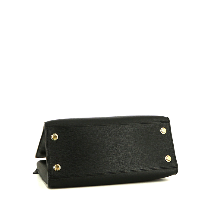 Borsa Louis Vuitton City Steamer modello medio in pelle martellata nera - Detail D5