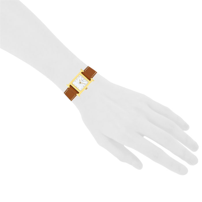 Reloj Hermes Heure H de oro chapado Ref :  HH1.201 Circa  2000 - Detail D1