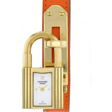 Montre Hermes Kelly-Cadenas en plaqué or Vers 1990