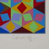 Victor Vasarely, "Photon-MC", tirée de l'album "Diam", sérigraphie en couleurs sur papier, signée et numérotée, de 1988 - Detail D3 thumbnail