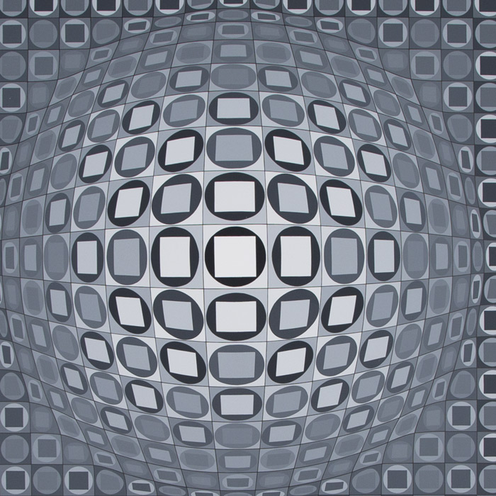 Victor Vasarely, "Gewa", silkscreen in colors on paper, signed and numbered, of 1983 - Detail D1