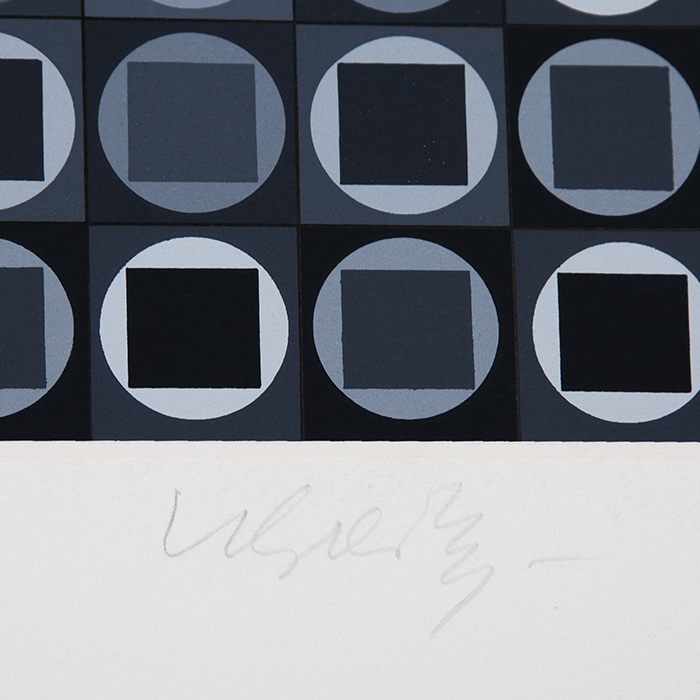 Victor Vasarely, "Gewa", silkscreen in colors on paper, signed and numbered, of 1983 - Detail D3
