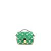 Bolso de mano Louis Vuitton Metis micro en terciopelo verde y blanco y cuero negro - 360 thumbnail