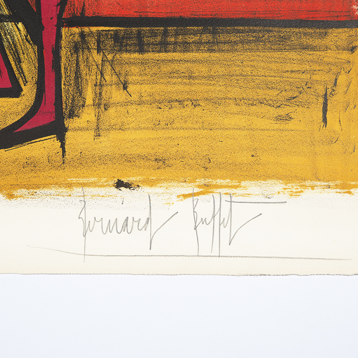 Bernard Buffet, "Torero au costume vert", tirée de l'album "Torero I", lithographie en neuf couleurs sur papier, signée et annotée EA, de 1966 - Detail D3